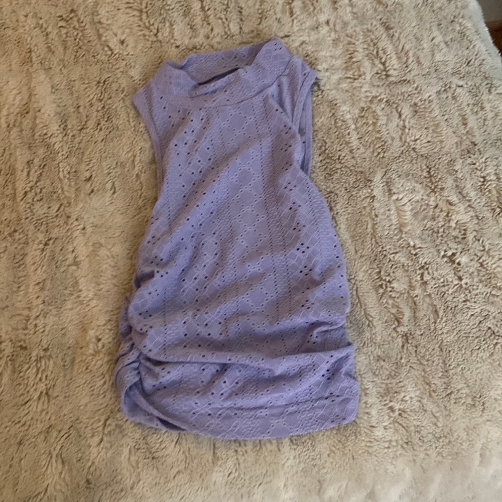 purple crop tank